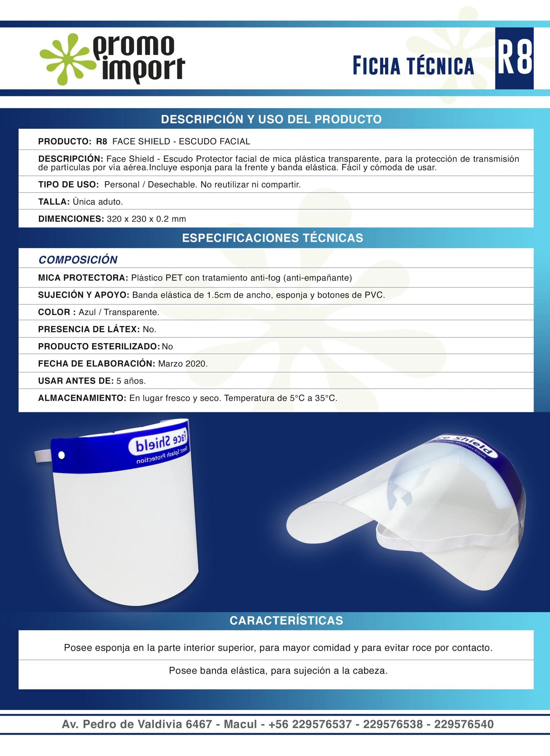 Set de 10 Face Shield  Escudo Facial (10)