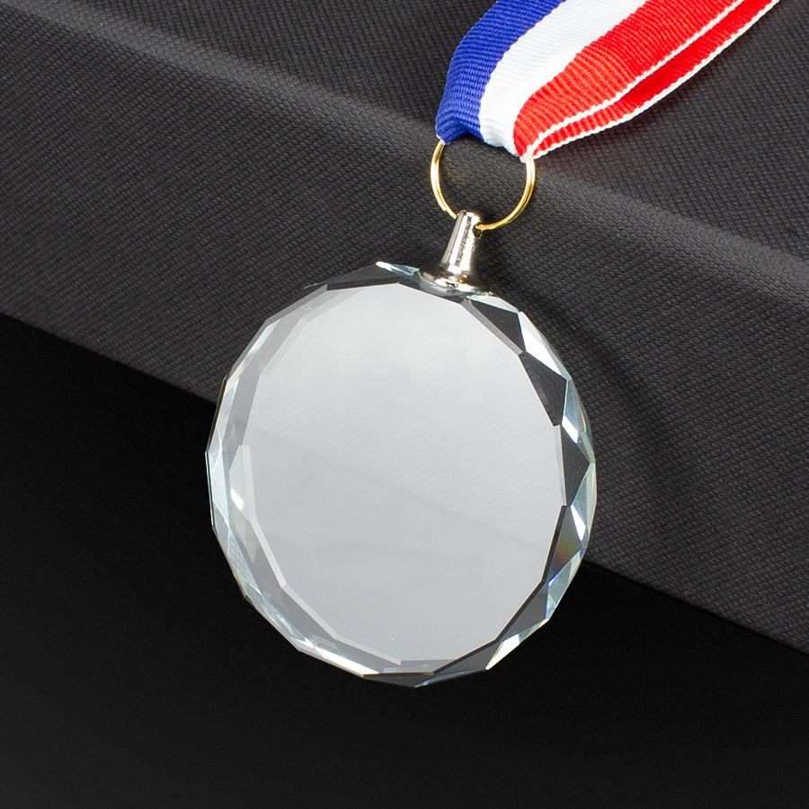 Medalla Cristal Diamond con cinta tricolor (2)