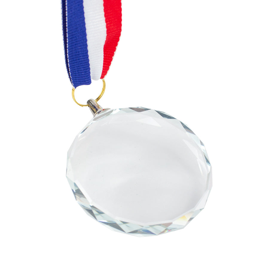 Medalla Cristal Diamond con cinta tricolor (3)