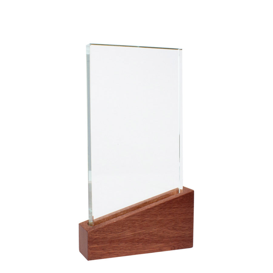 Trofeo Galvano de Madera y Cristal Lido