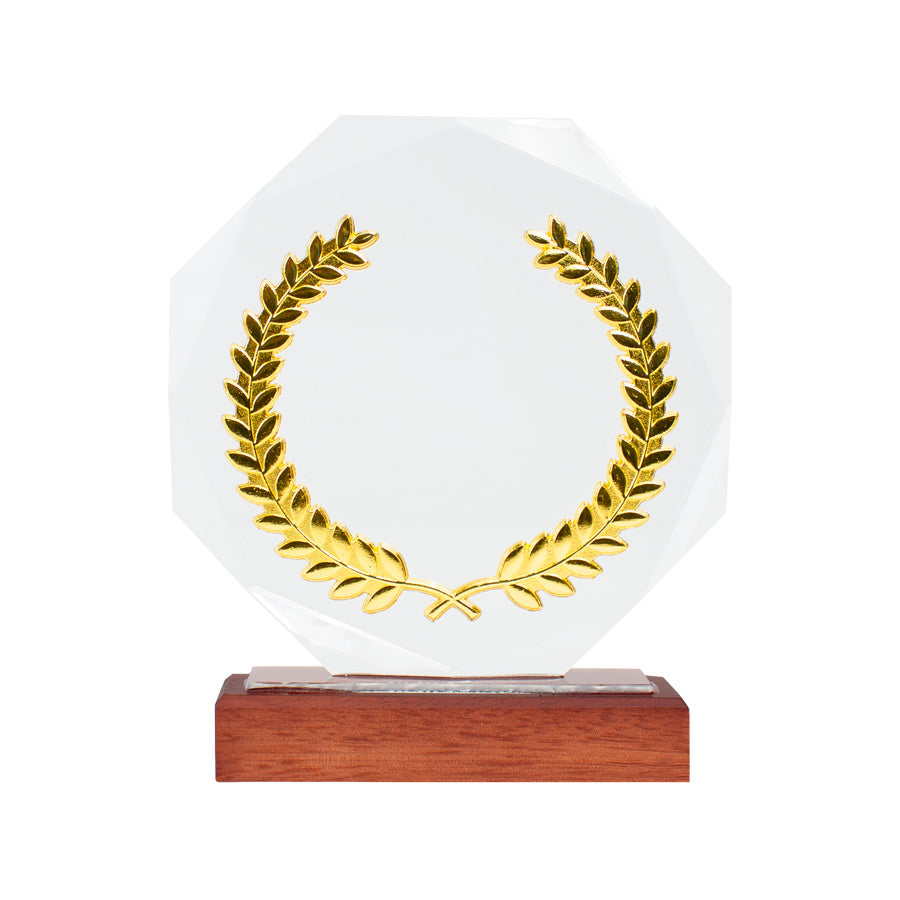 Trofeo Galvano de Madera Cristal y Acero Phelps (3)