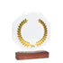 Trofeo Galvano de Madera Cristal y Acero Phelps