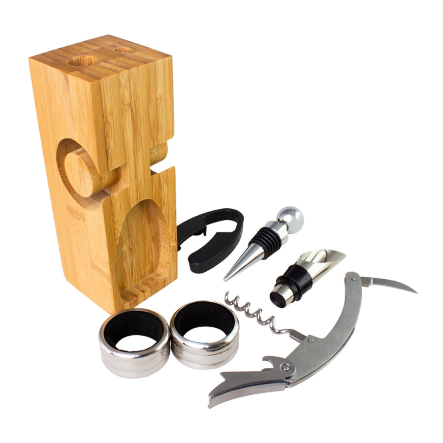 Set de Vino rectangular de Bamboo (6)
