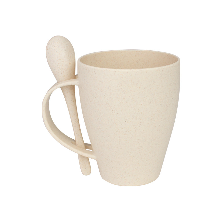 Mug de caña de Trigo con Cuchara 400cc (2)