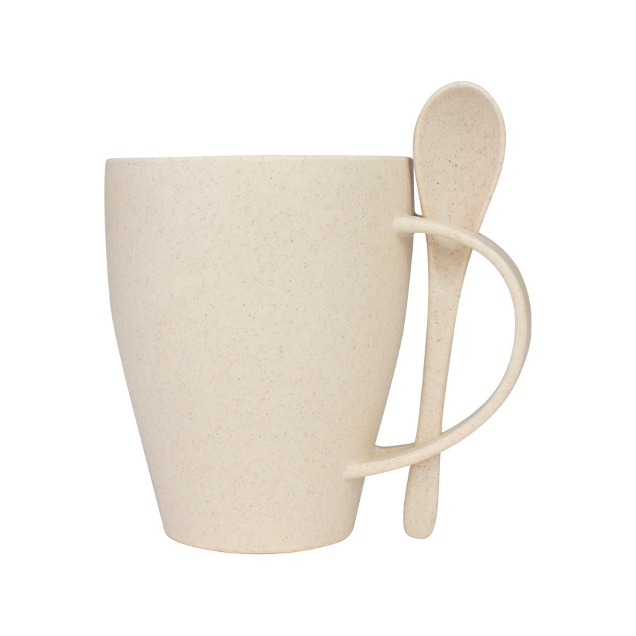 Mug de caña de Trigo con Cuchara 400cc (6)