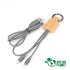 Connect Multicargador 4 en 1 de Bamboo con llavero