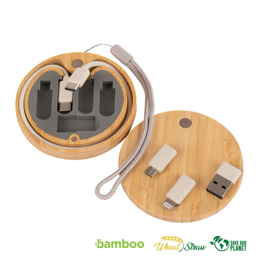Connect Multicargador 6 en 1 de Bamboo y Trigo