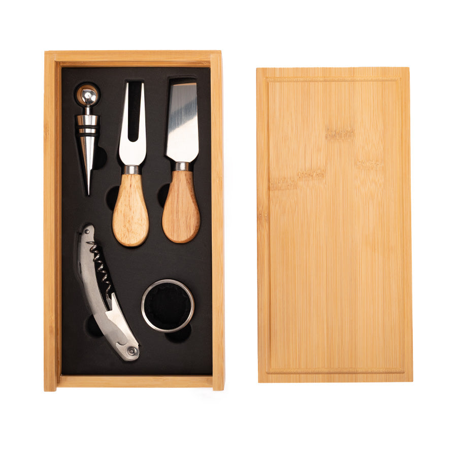 Set Wine  Cheese FUTRONO de Bamboo (2)