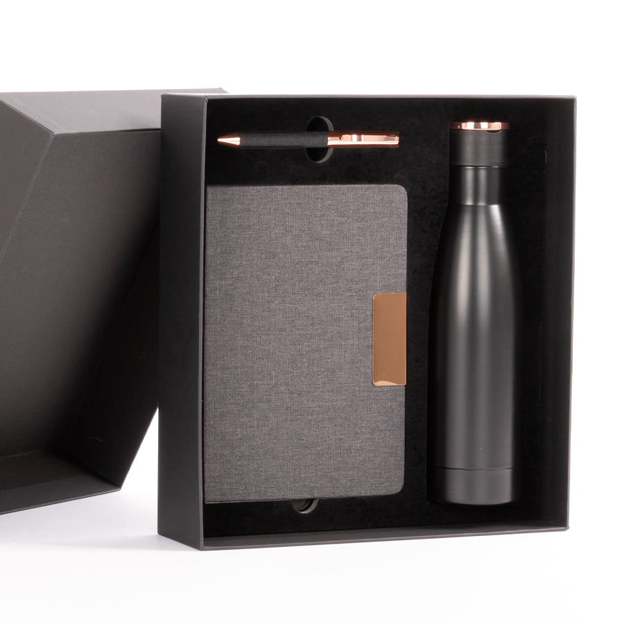 Set de Regalo EPIC negro con detalles encobrizados