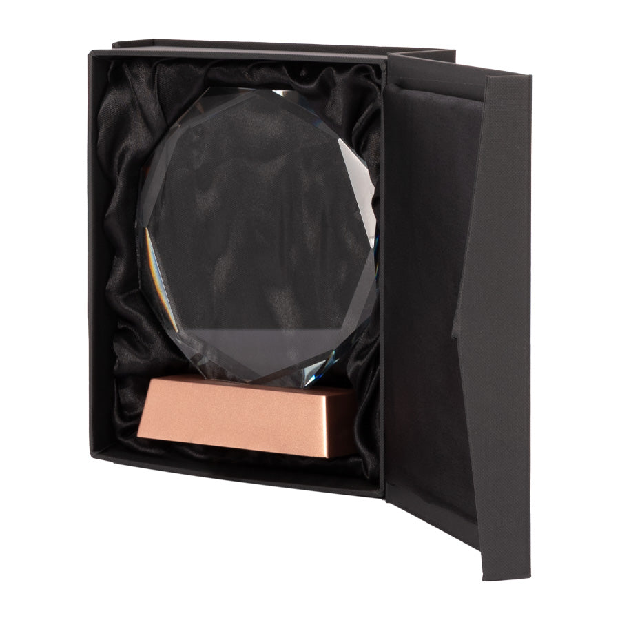 Trofeo Galvano de Cristal RUNE con base encobrizada (2)