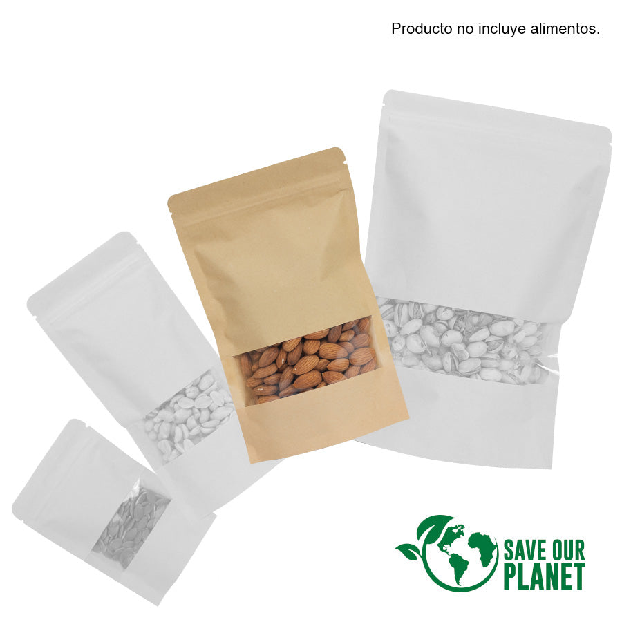 Bolsa doypack 700ml de papel kraft para Alimentos