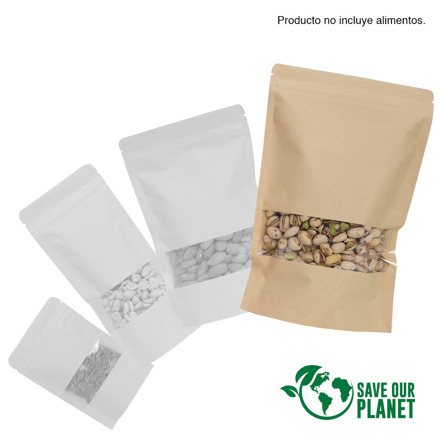 Bolsa doypack 1500ml de papel kraft para Alimentos