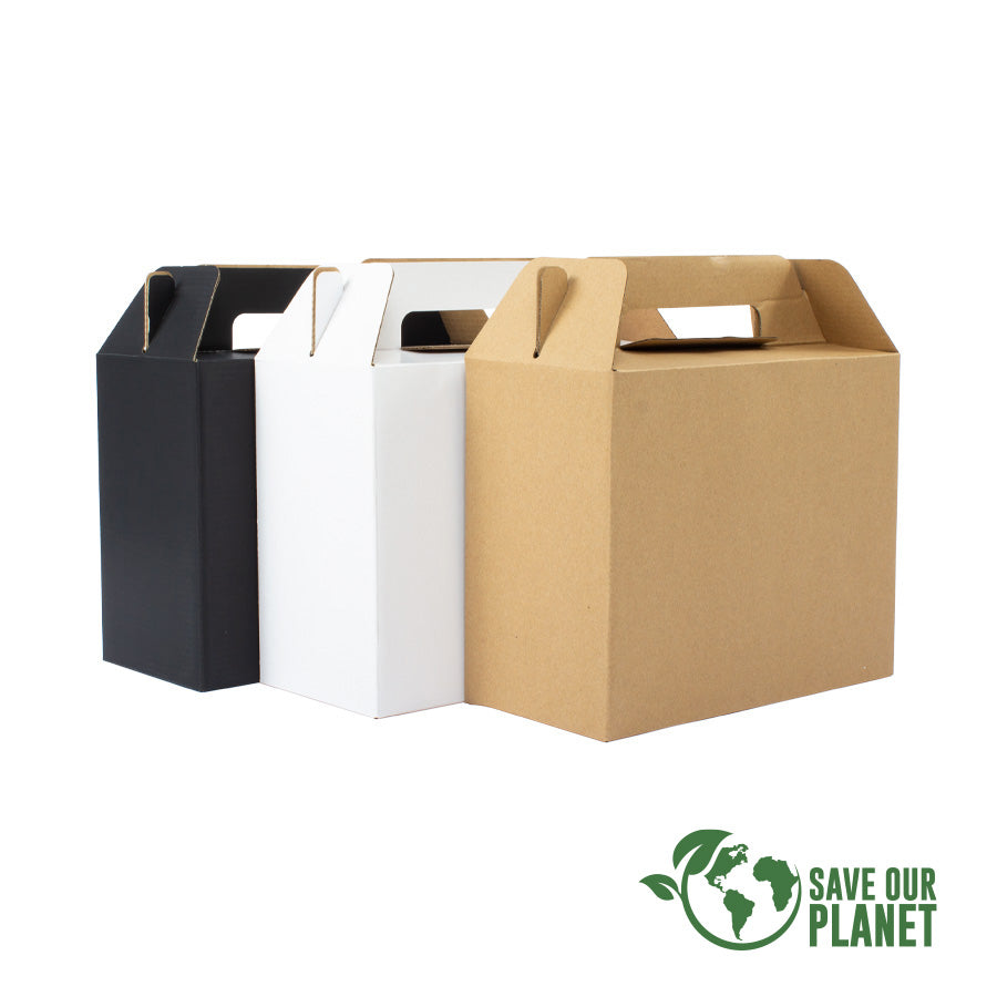 Caja autoarmable con asas 25x20x12 cm