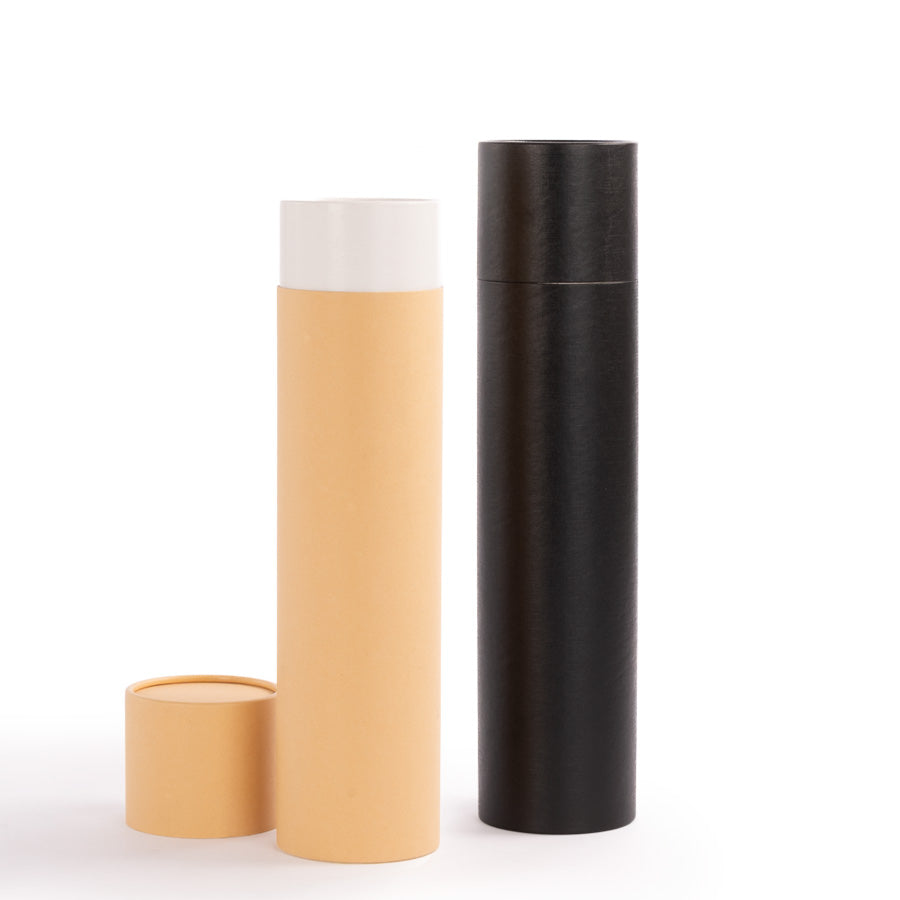 Caja tubular grande de cartón con tapa para regalos 2L