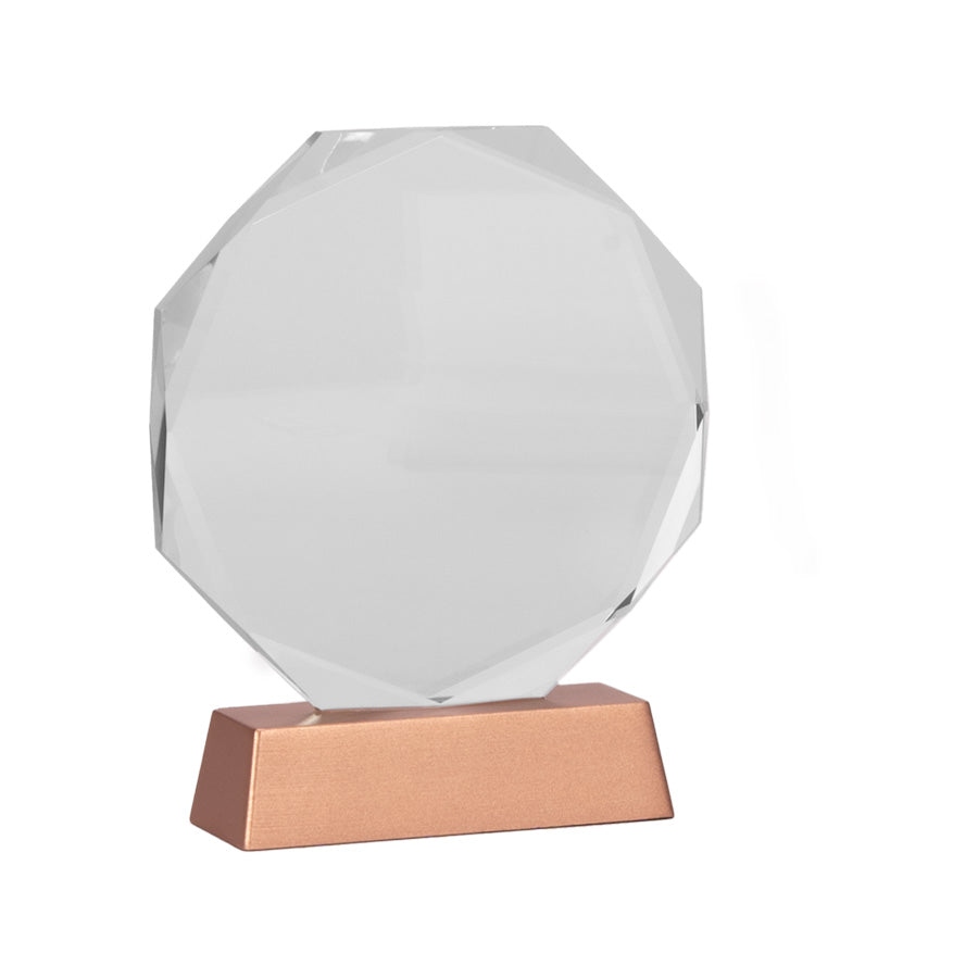 Trofeo Galvano de Cristal RUNE con base encobrizada (4)