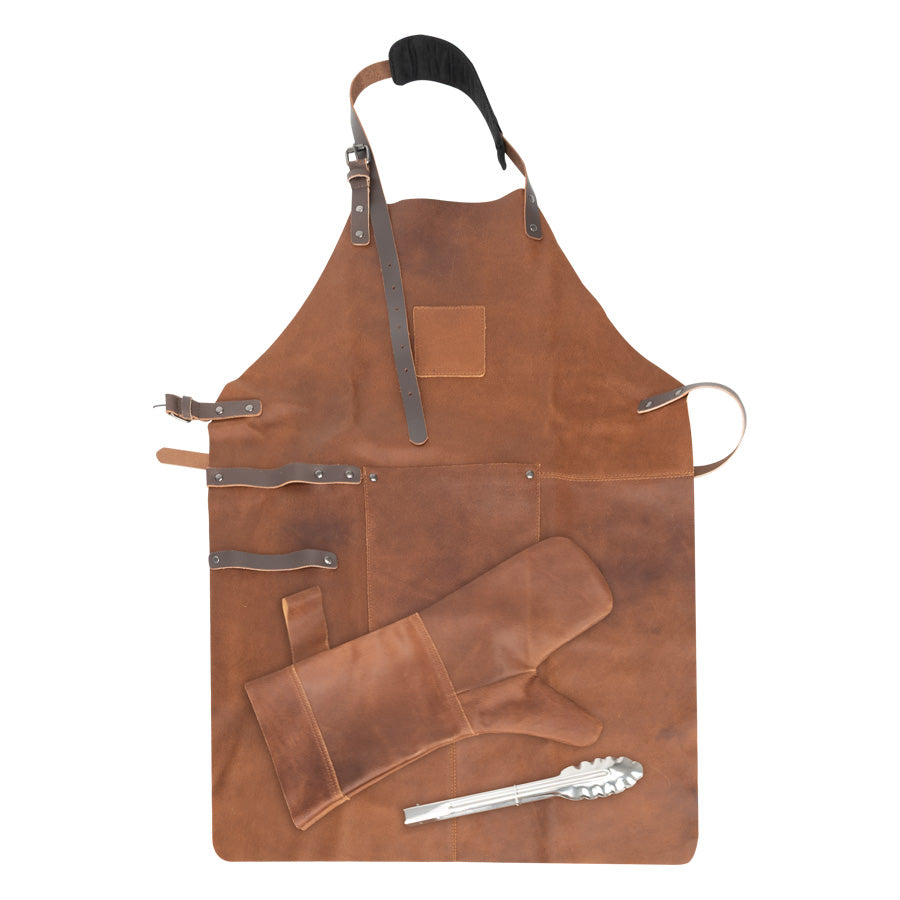 Set Asador de Cuero de Búfalo (5)