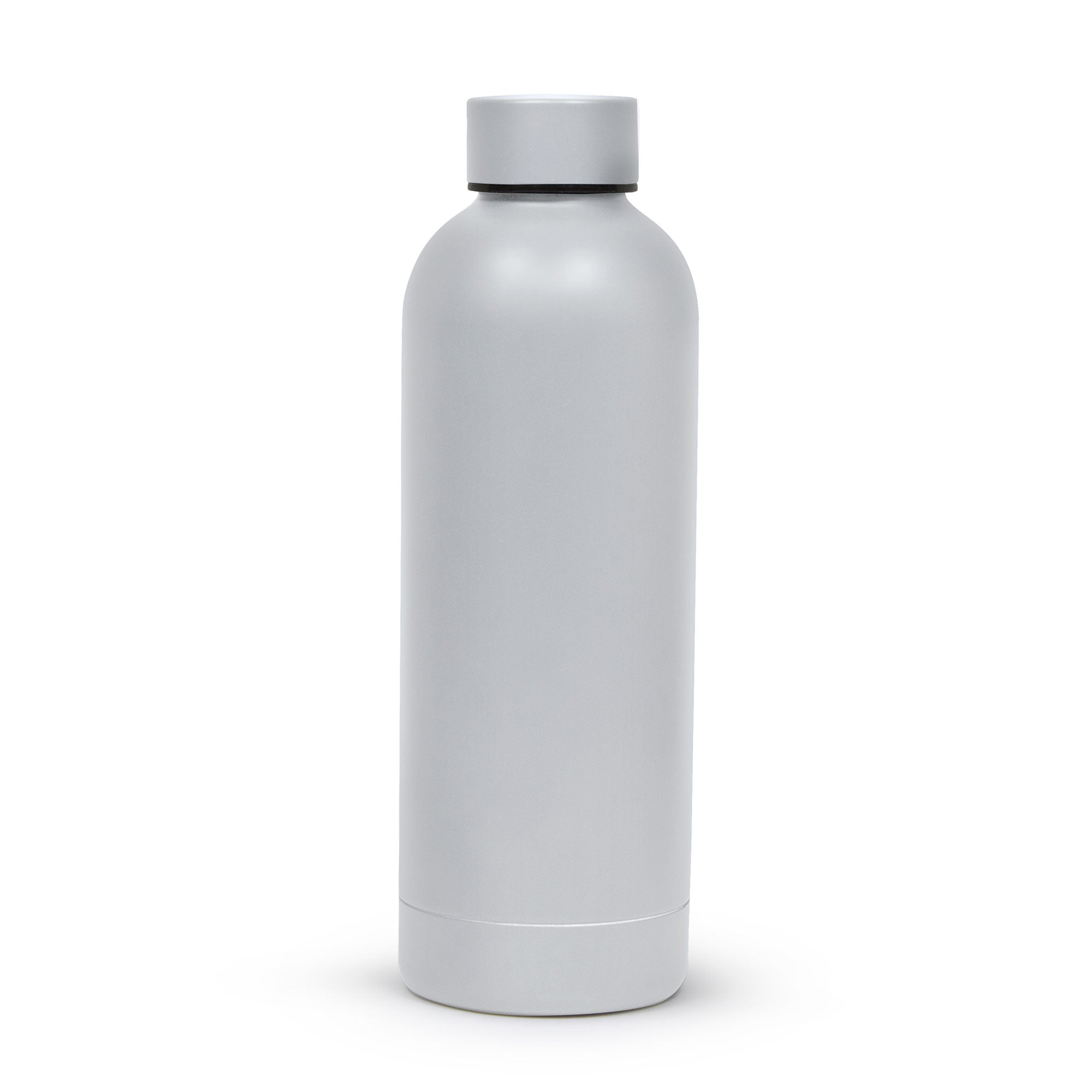 BOTELLA TÉRMICA INOX Gris claro - detallada