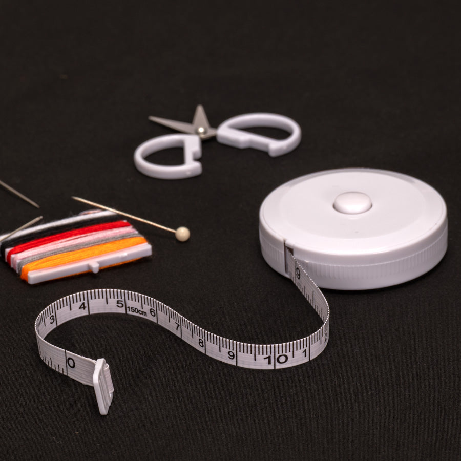 Cinta huincha de medir costurera retráctil flexible 15m