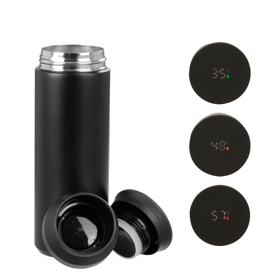 Termo doble pared de acero con termómetro digital SMART LID 480cc