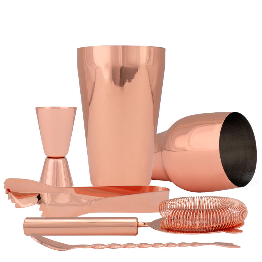 Set de Cóctel metálico Encobrizado (7)