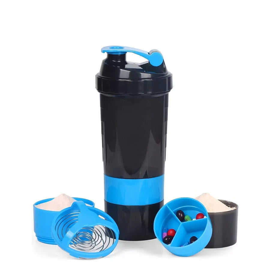 Vaso Gym para batidos proteína SHAKE con 4 compartimentos