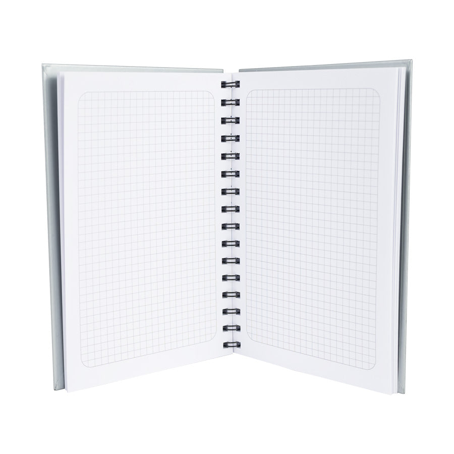 Cuaderno matemáticas tapa dura plateada (4)
