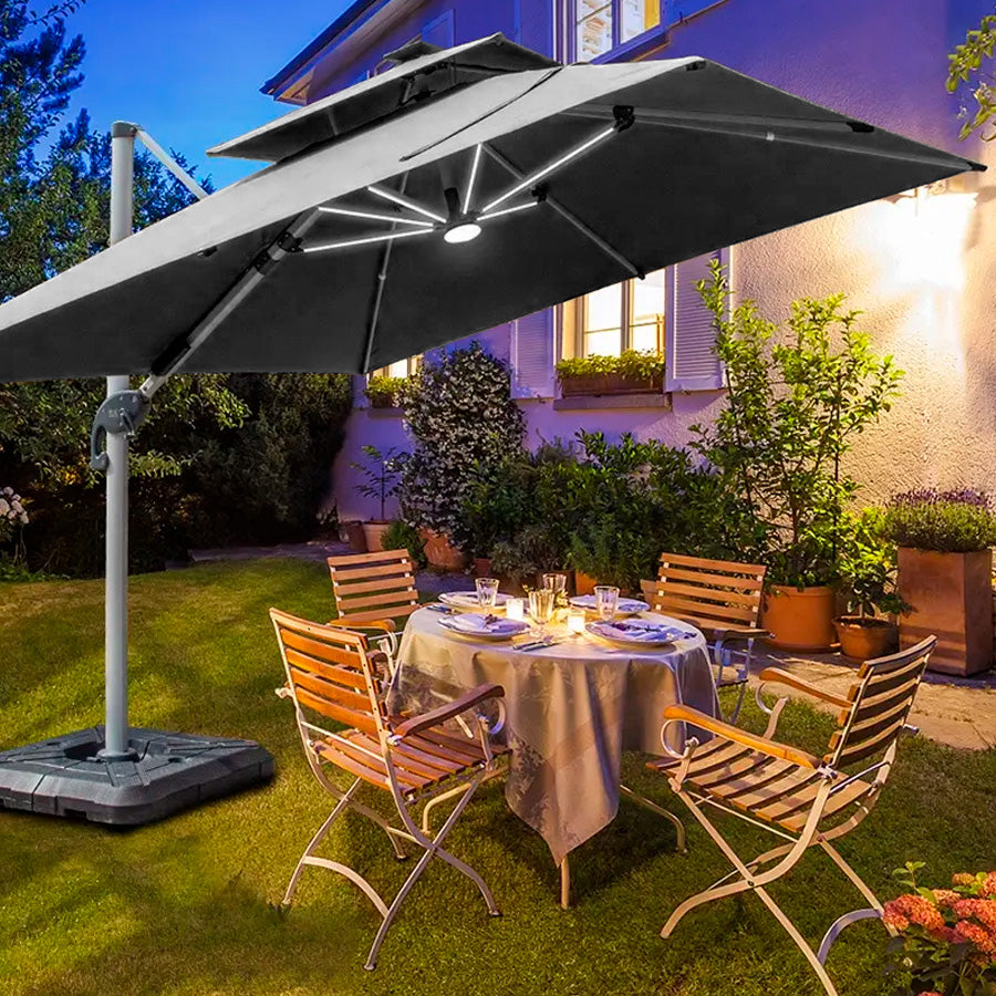 Quitasol WINDPROOF  UV  LED de 3x3M (5)