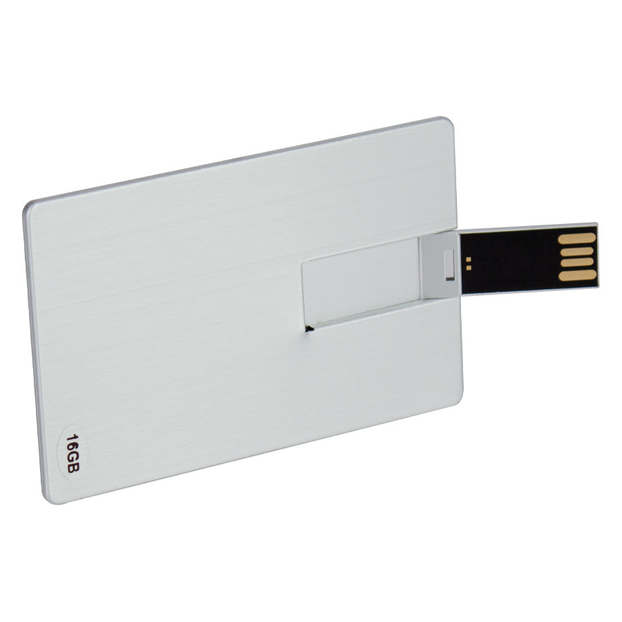 USB Pendrive 16GB Credit Card plateado