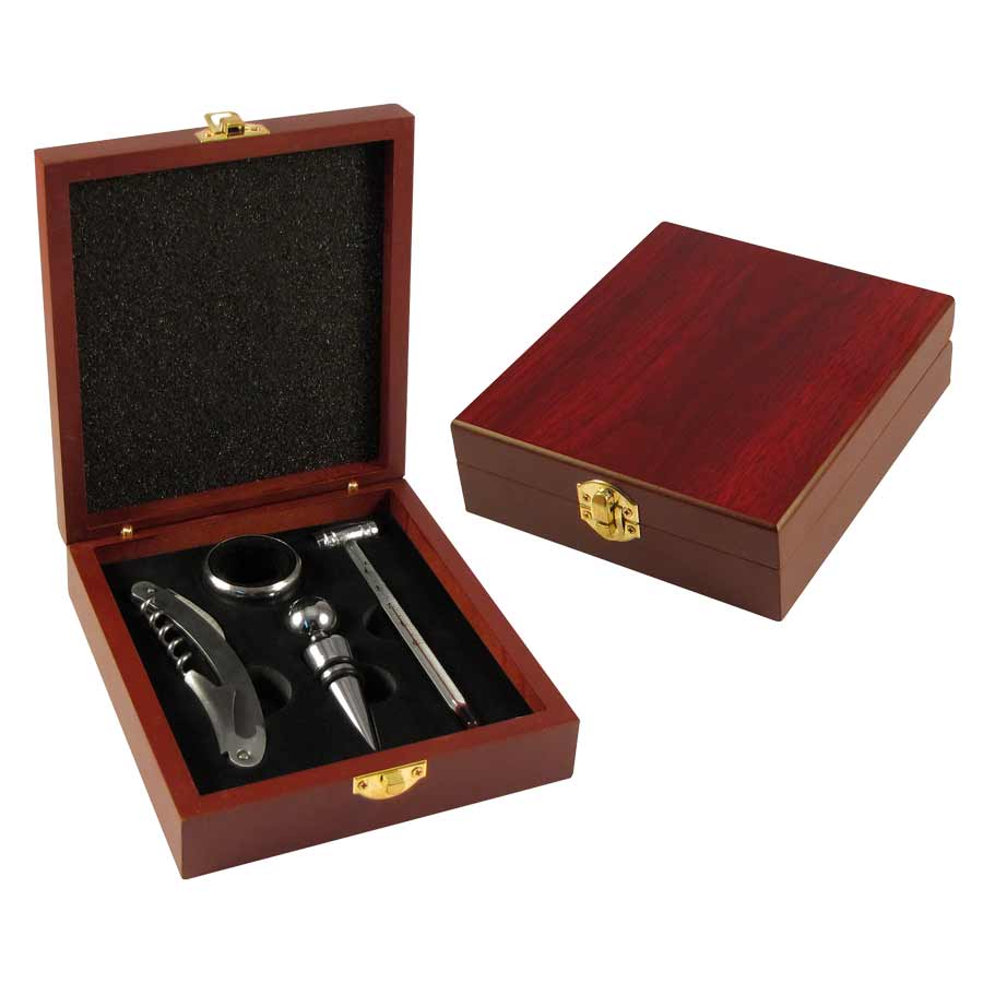 Set de Vino en Caja de Madera (2)