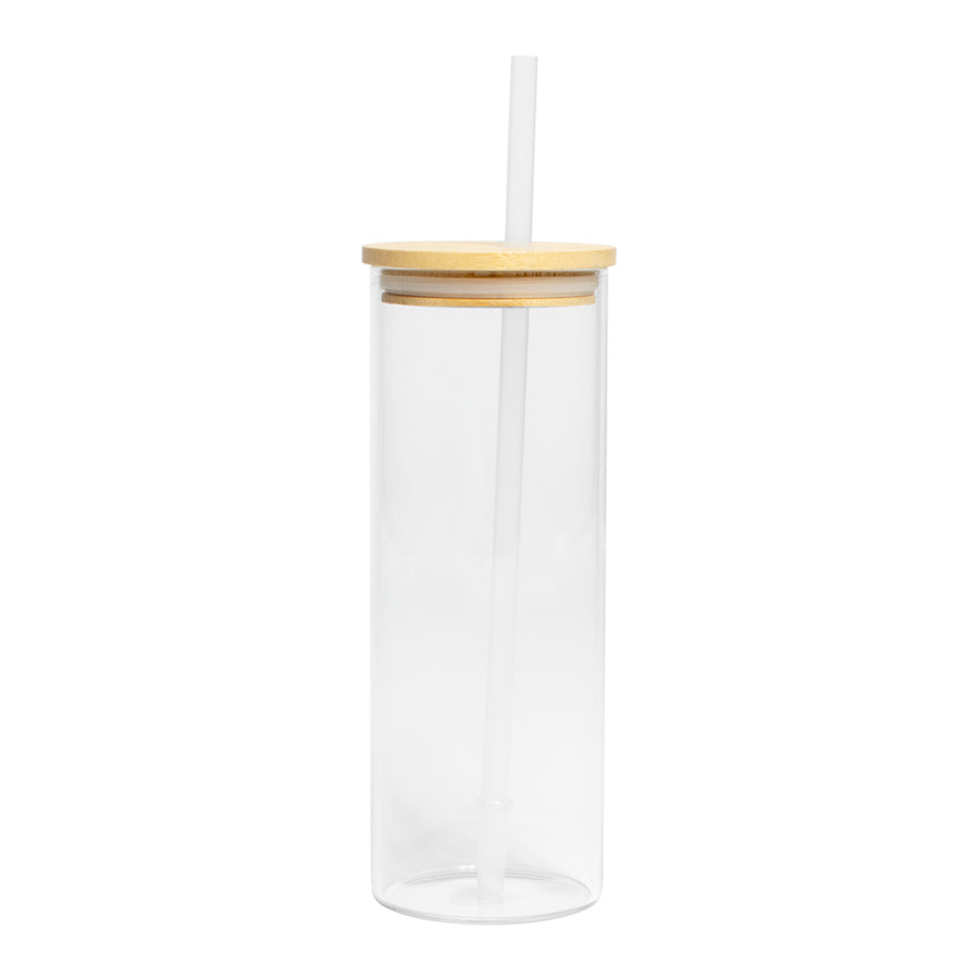 Botella Vidrio Borosilicato Sublimación tapa Bamboo 500cc (13)