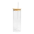 Botella Vidrio Borosilicato Sublimación tapa Bamboo 500cc (13)