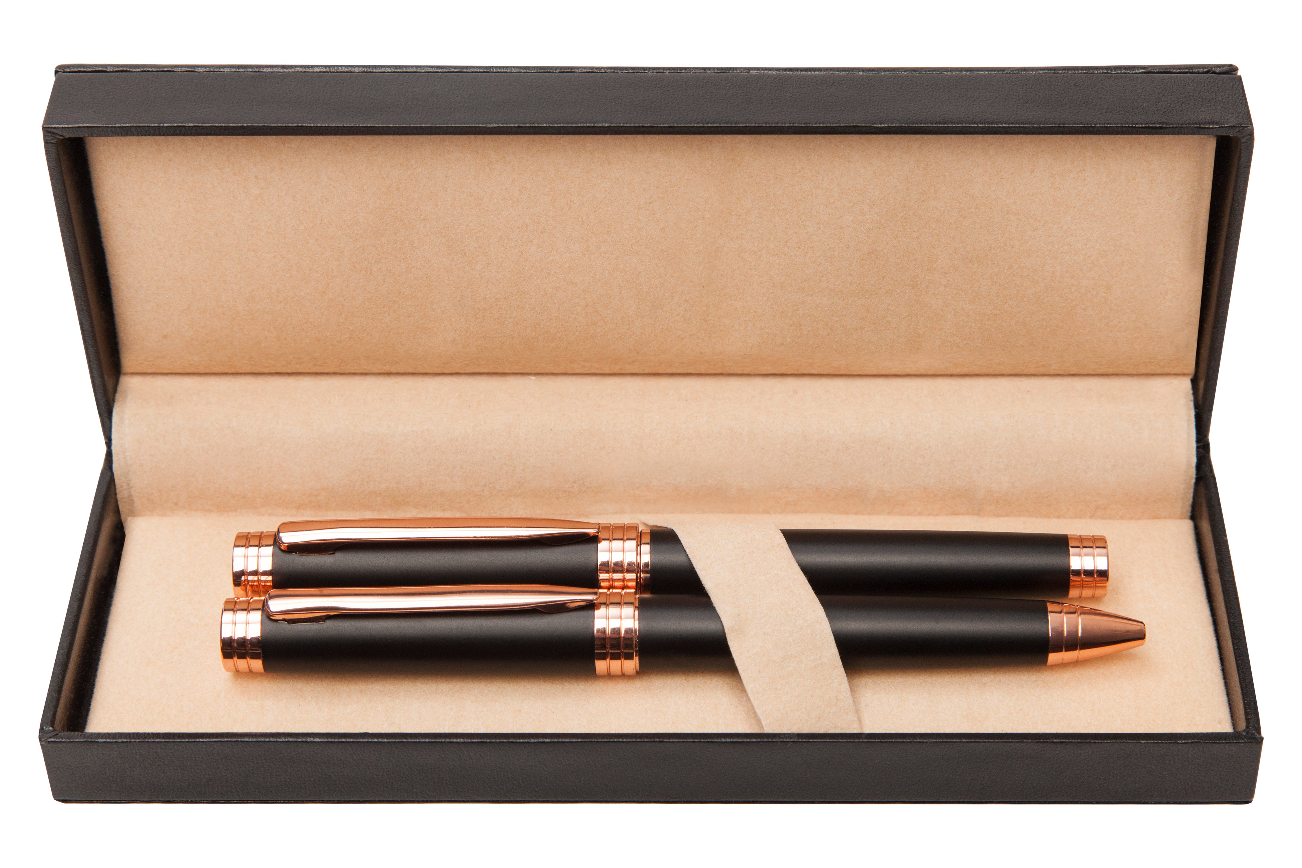 SET DE BOLIGRAFO Y ROLLER  COBRA TINTA AZUL Negro