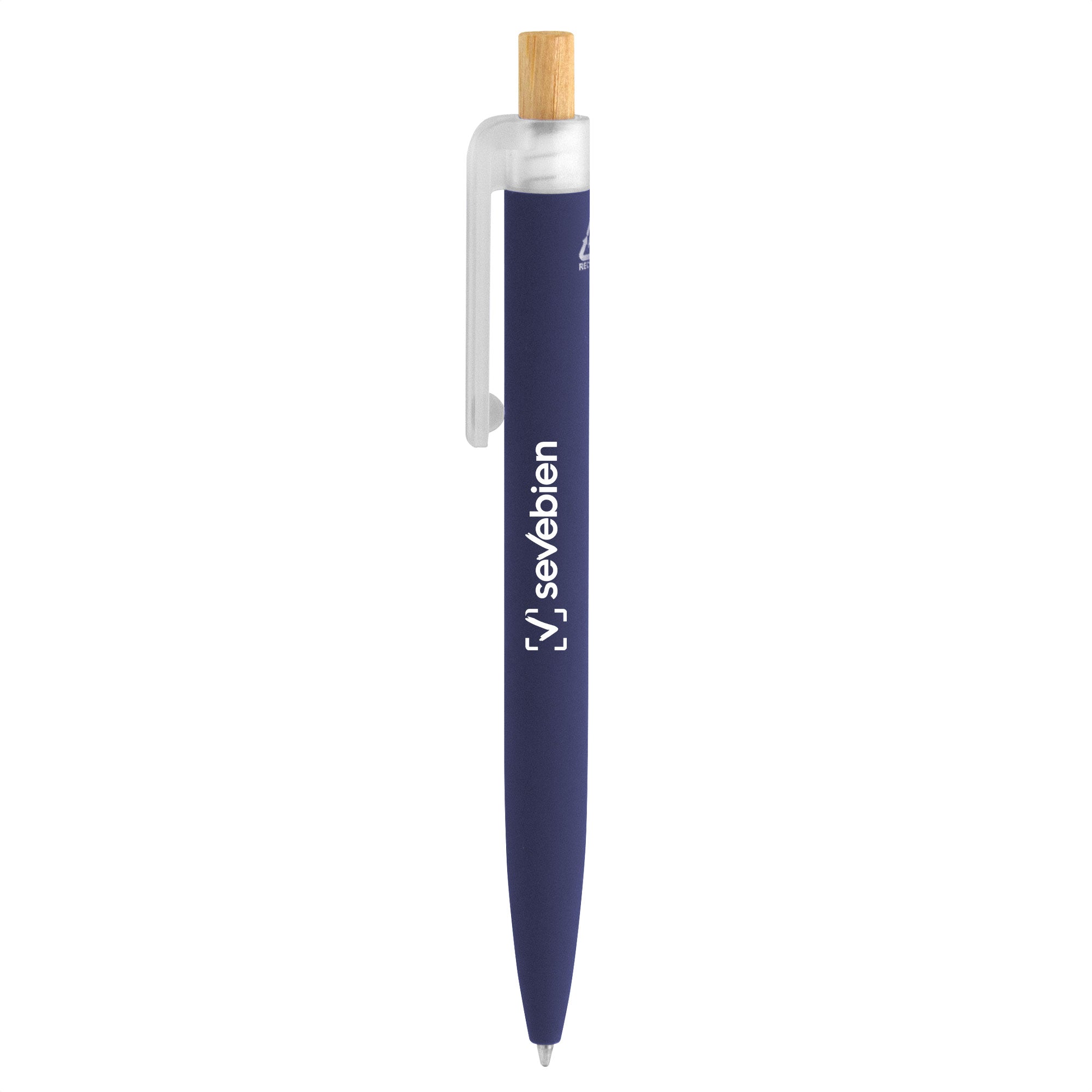 Bolígrafo aluminio reciclado y bambú BALU Navy Blue