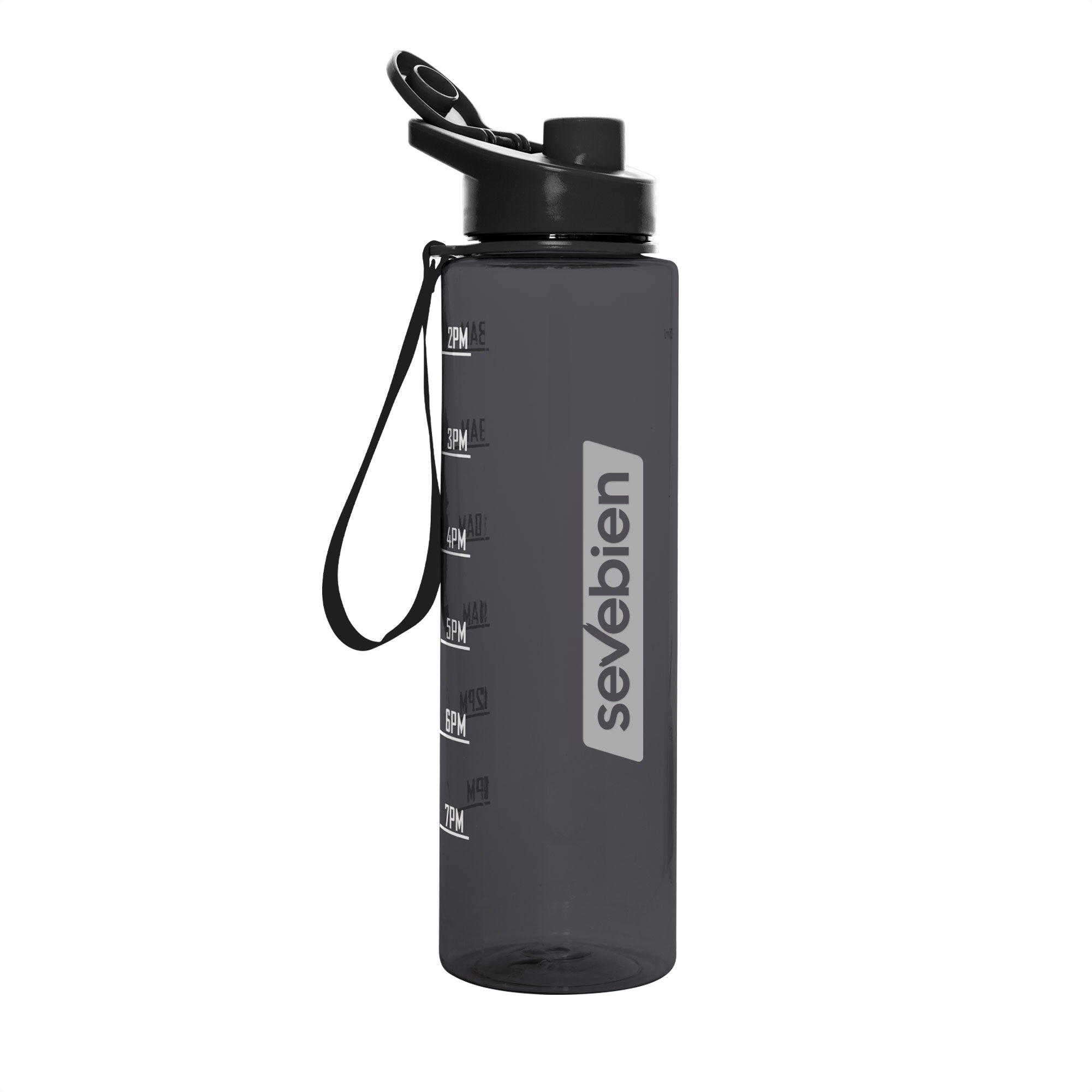 Botella deportiva motivacional BORG Negro