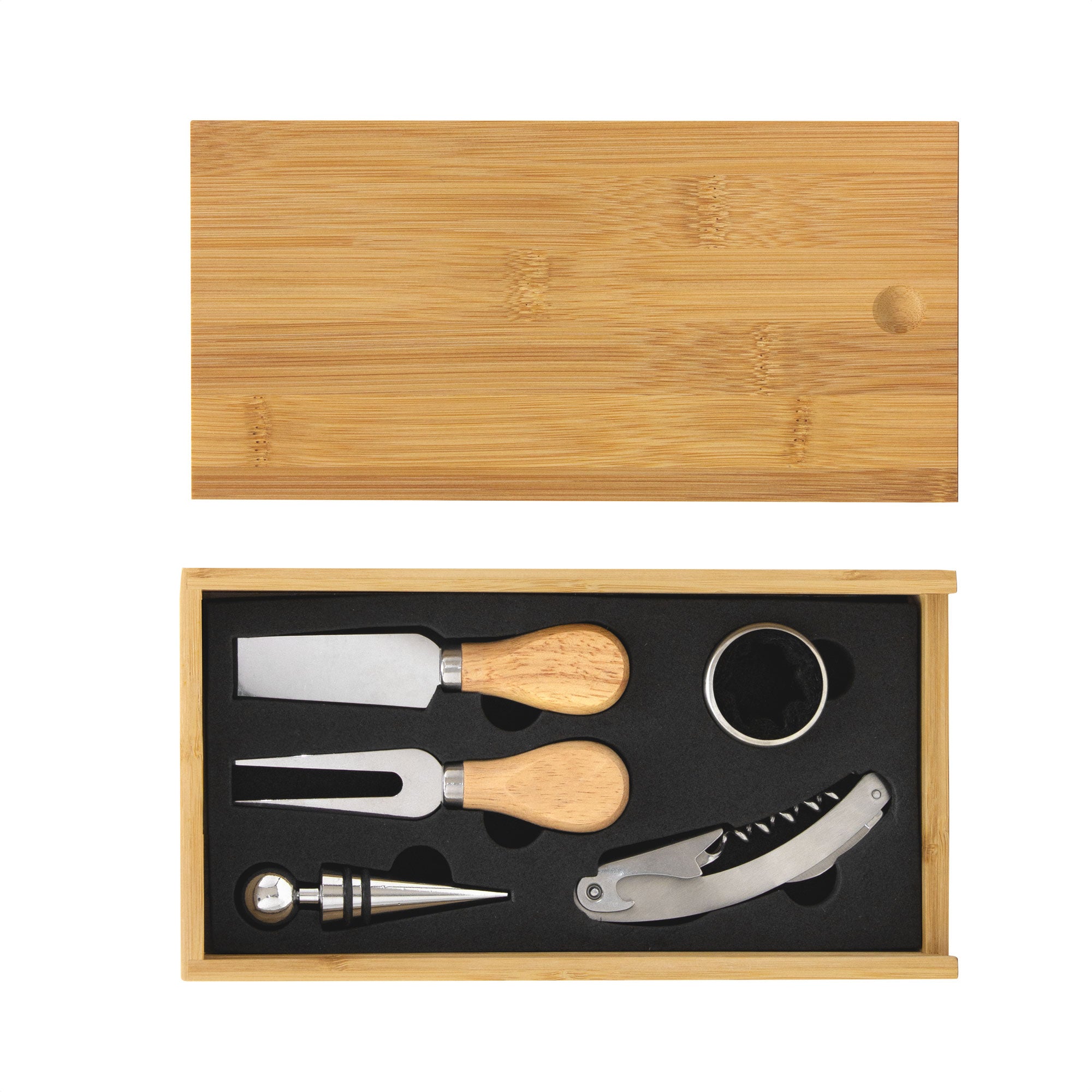 Set de vino y Tabla para quesos WINCHESTER Madera - detallada