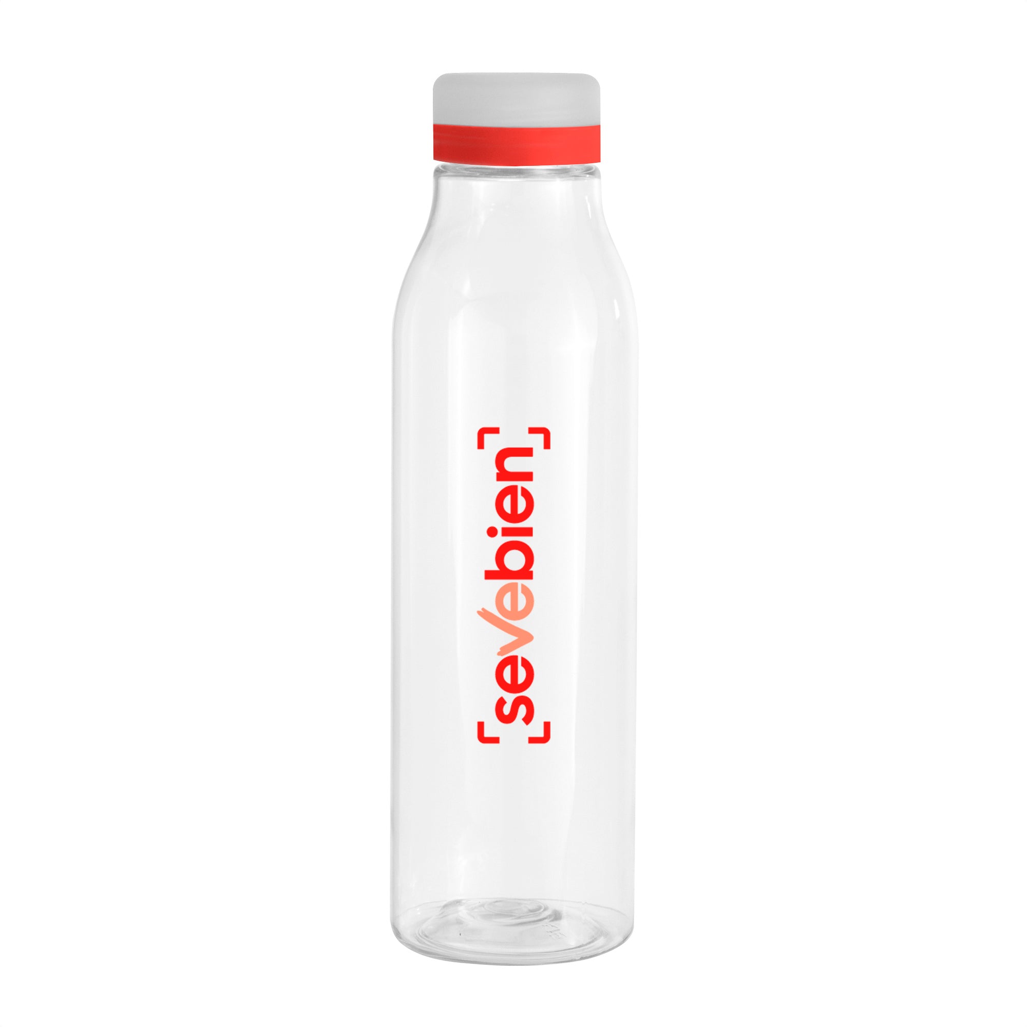 Botella ANDINA FROST Transparente/transparente mate/Rojo