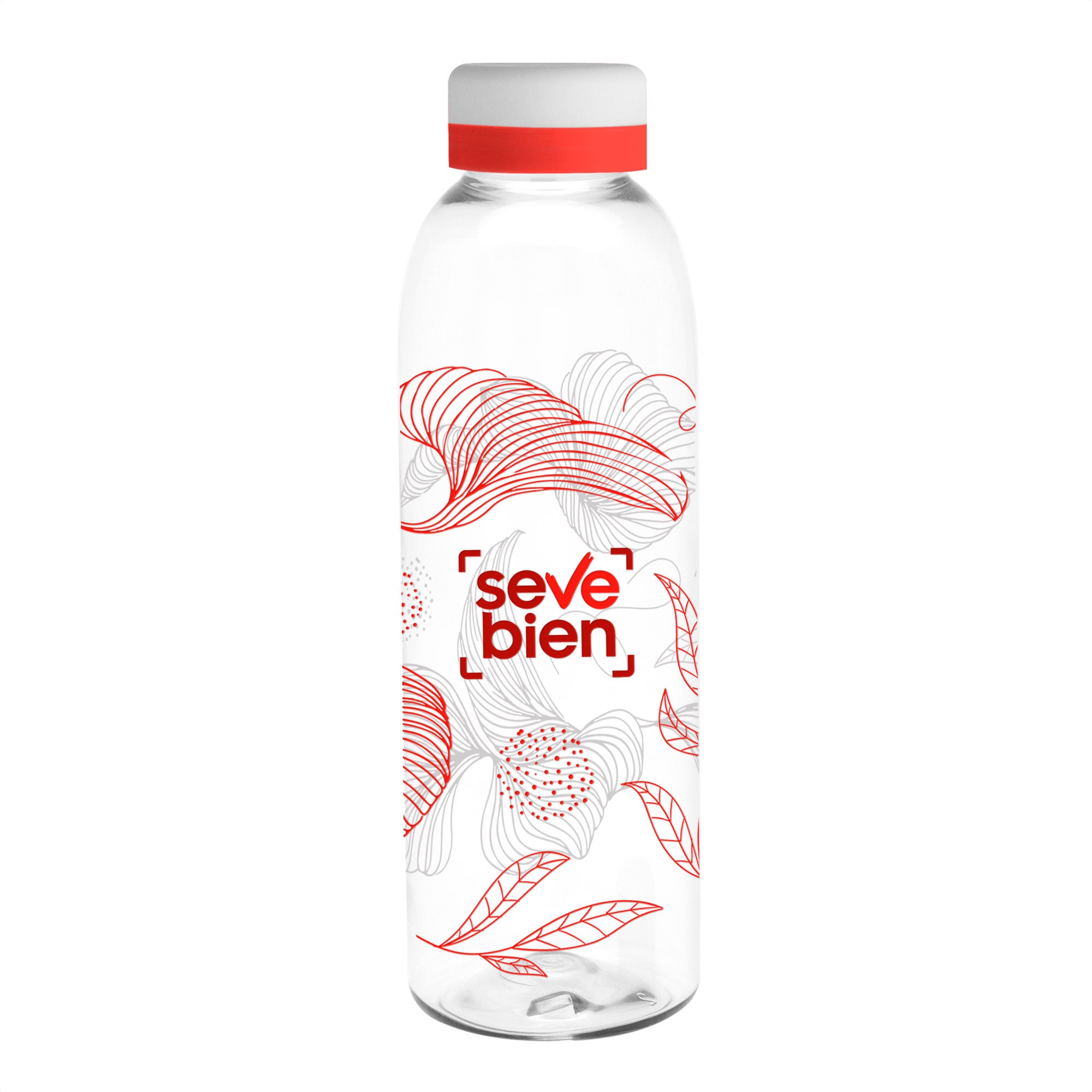Botella BALADINA WHITE  Transparente/Blanco/Rojo