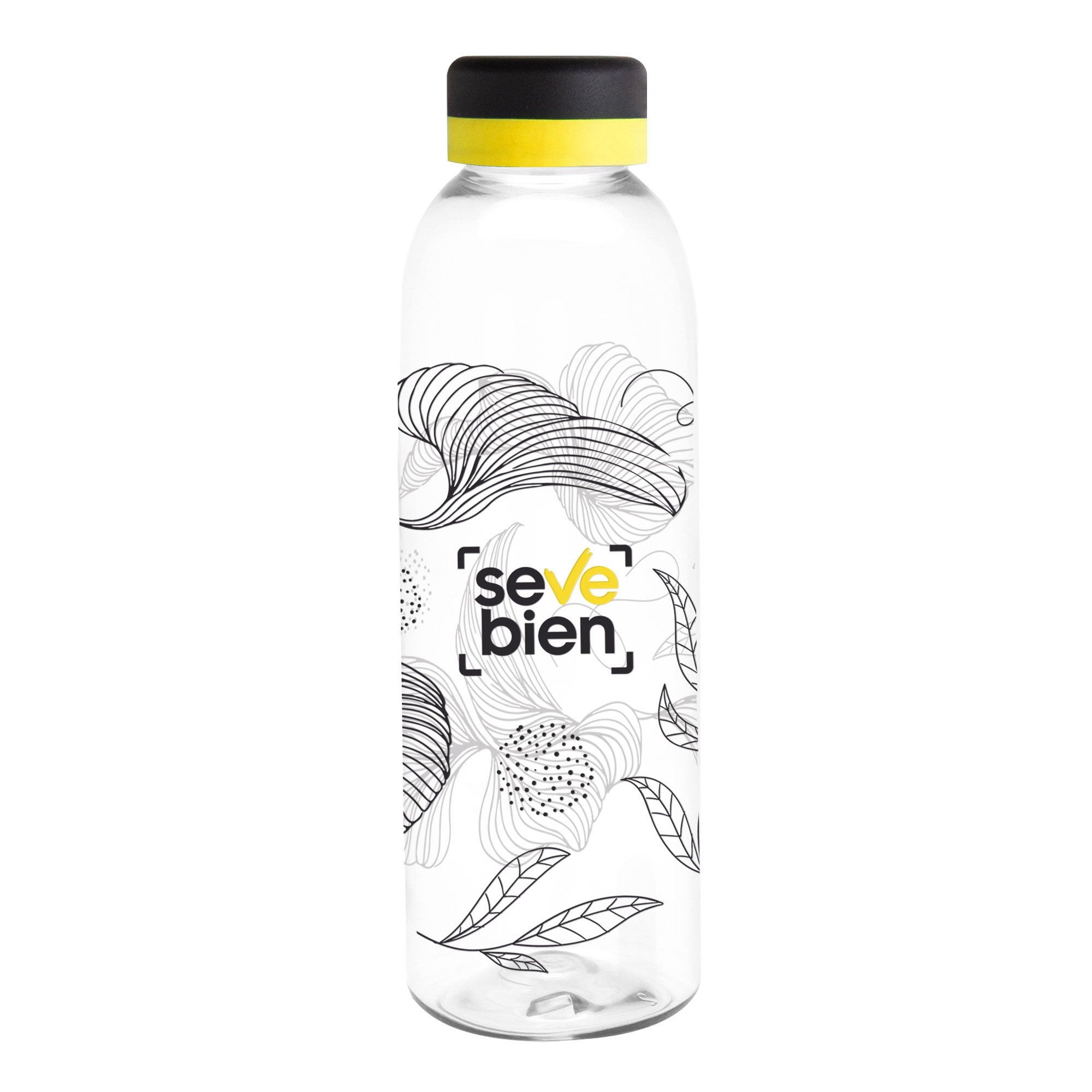 Botella BALADINA BLACK  Transparente/Negro/Amarillo