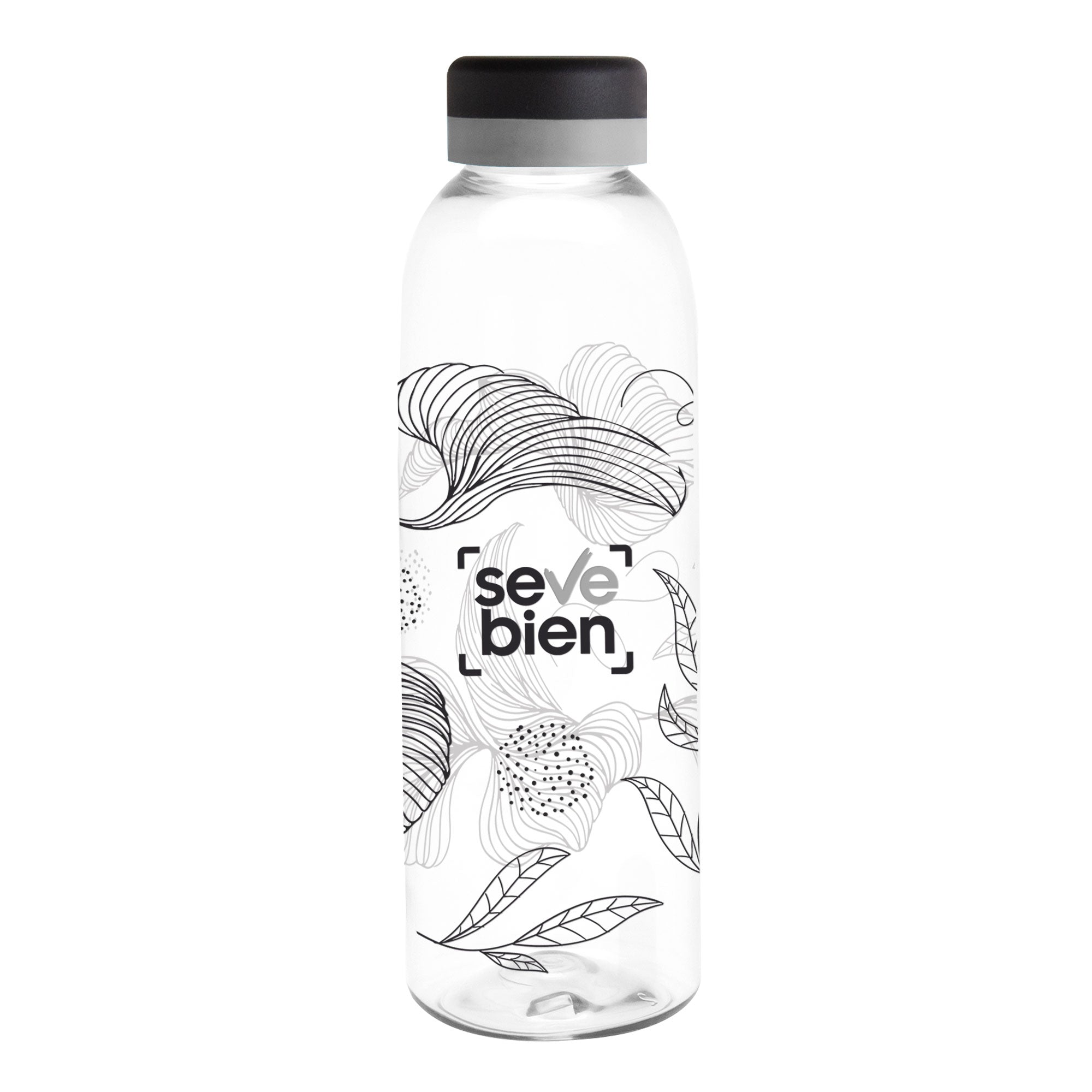 Botella BALADINA BLACK  Transparente/Negro/Gris