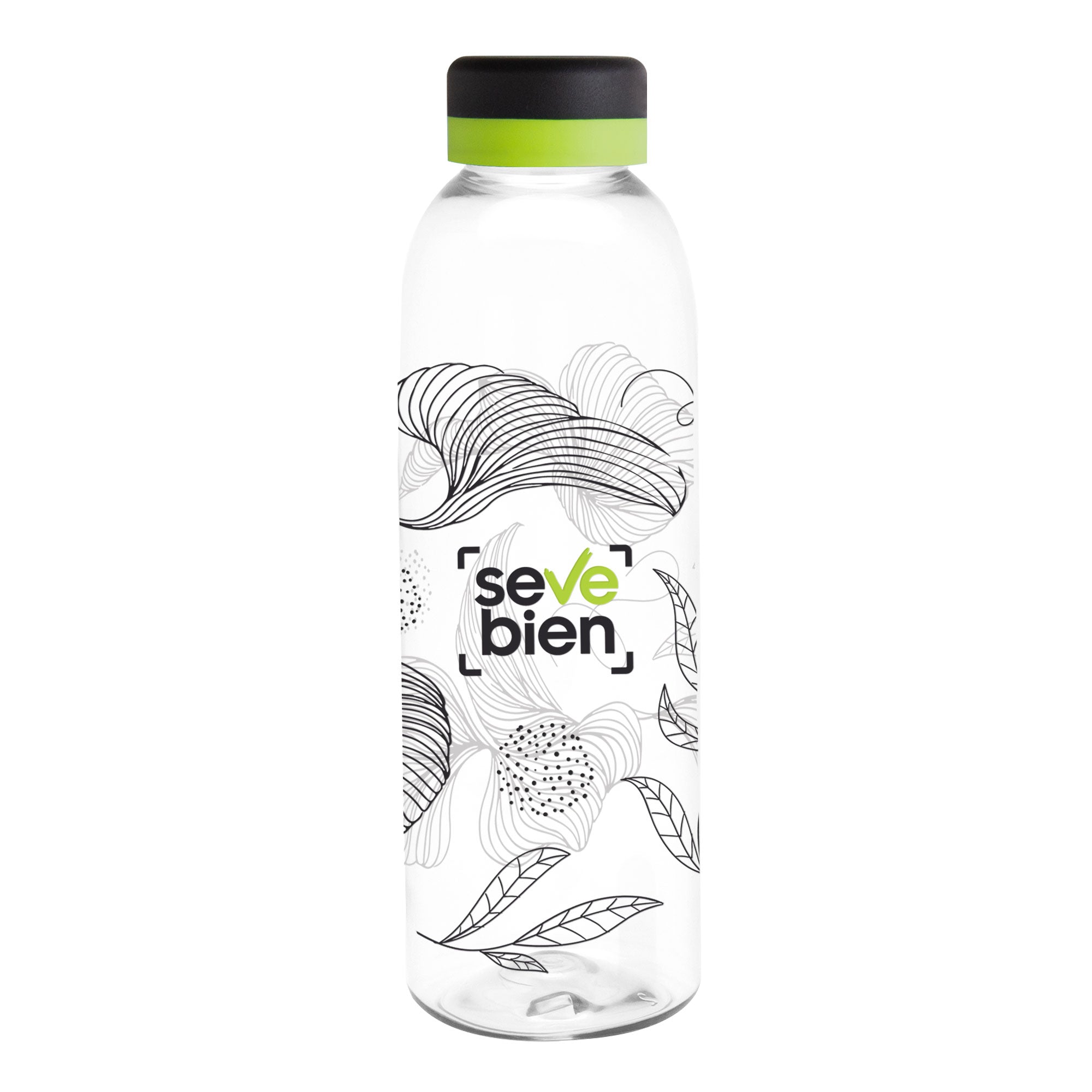 Botella BALADINA BLACK  Transparente/Negro/Verde Manzana