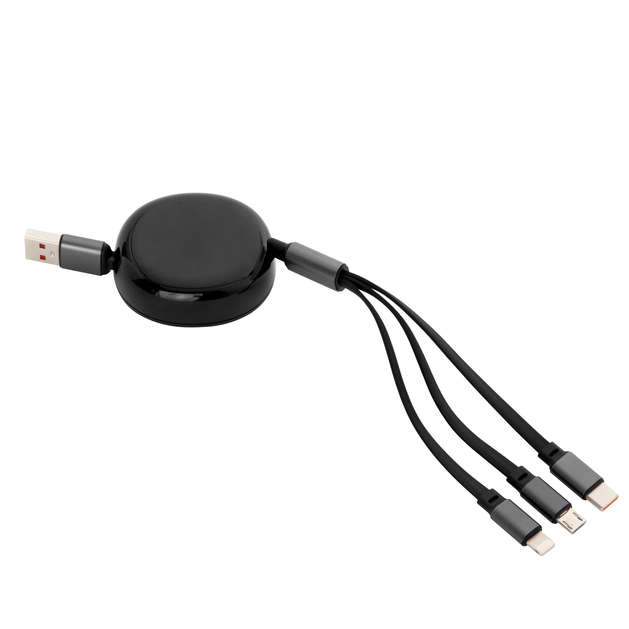 Cable retráctil de carga JACK Negro - detallada