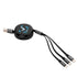 Cable retráctil de carga JACK Negro