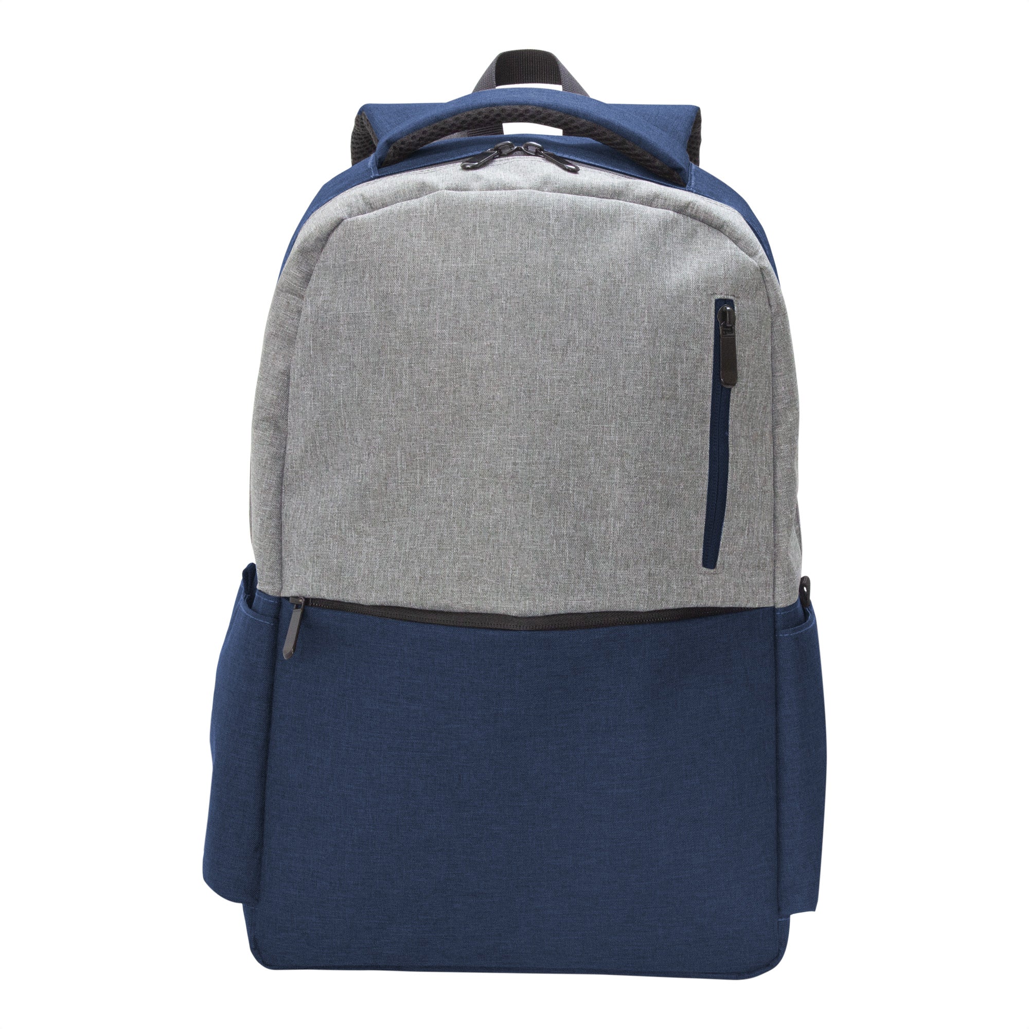 Mochila HORIZON GRIS Y AZUL - detallada