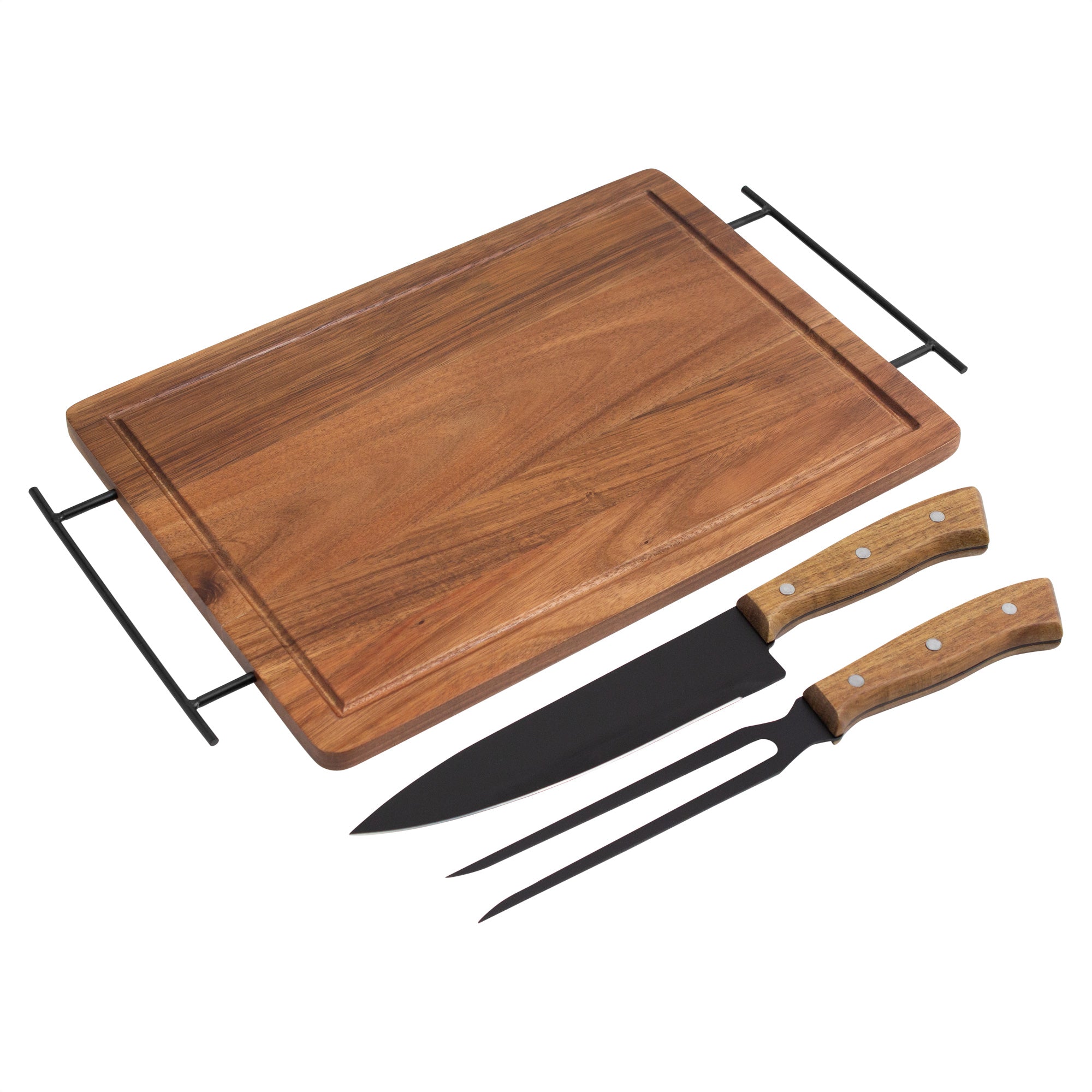 Set de Asado  BBQ BRANGUS Madera - detallada