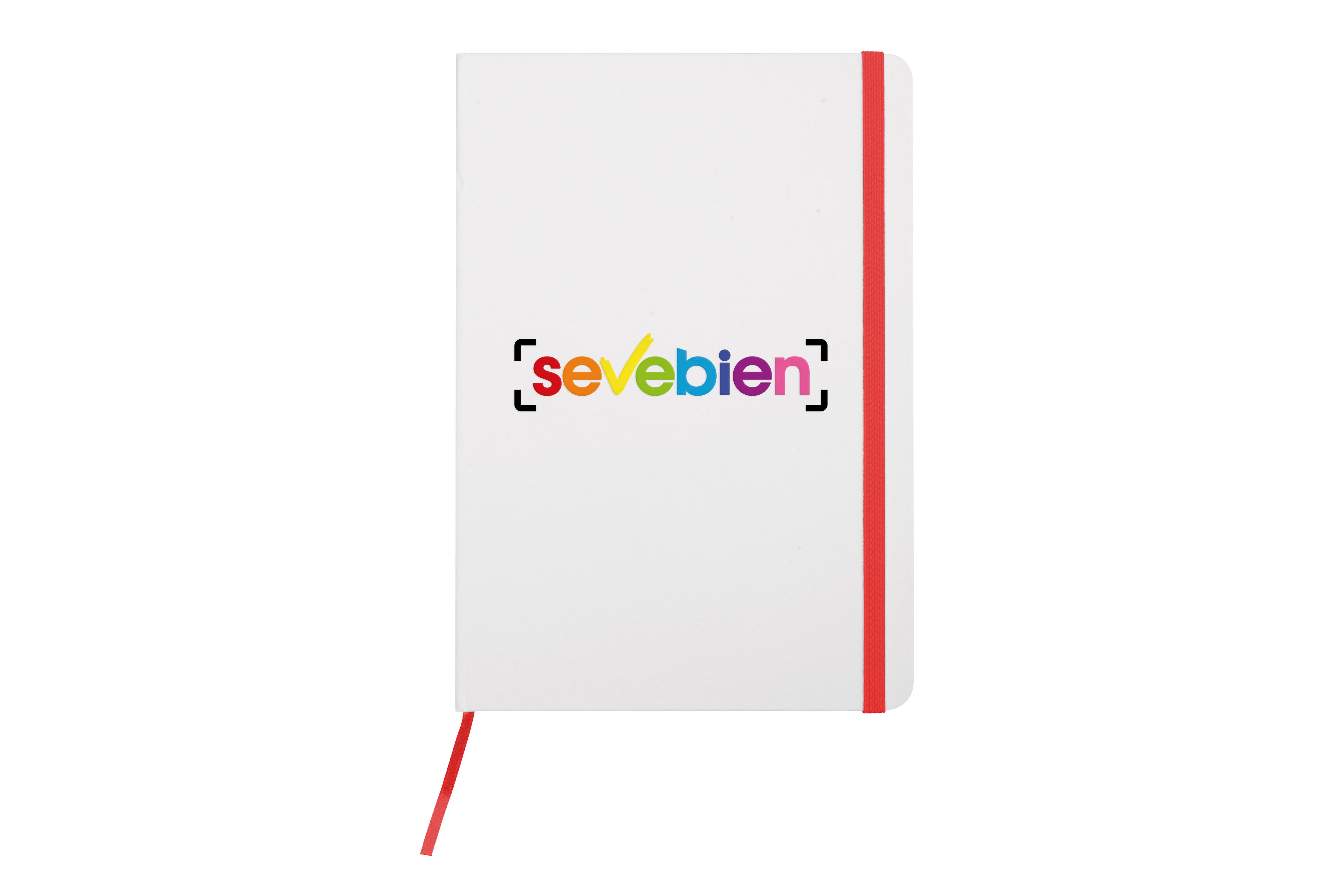 Libreta mediana White Rojo