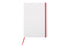 Libreta mediana White Rojo - detallada