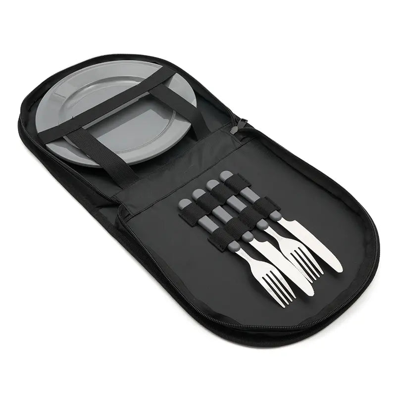 Set de Asado Andino / Negro / Gris / Poliestileno