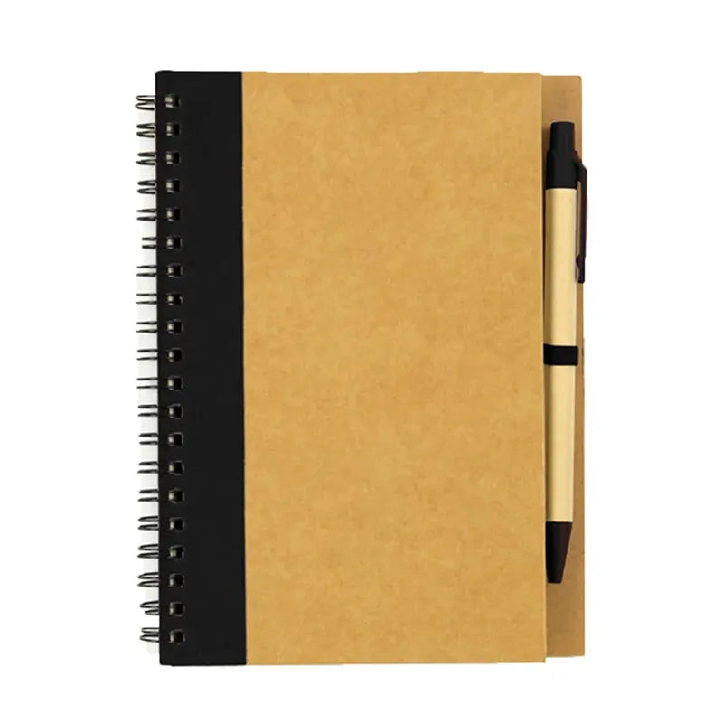 Anotador Spiral / Negro / Negro / Papel