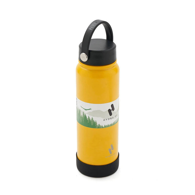 Botella HydraGo 750 ml / Amarillo / Negro