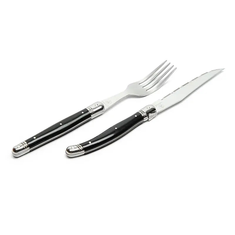 Set de 8 Cubiertos Laguiole / Negro / Negro